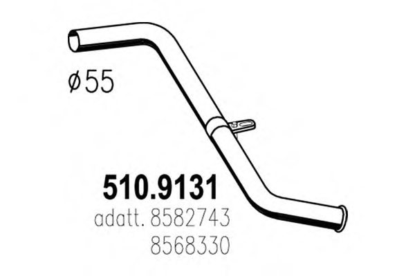 ASSO 510.9131 Exhaust Pipe